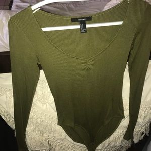 forever 21 green bodysuit!